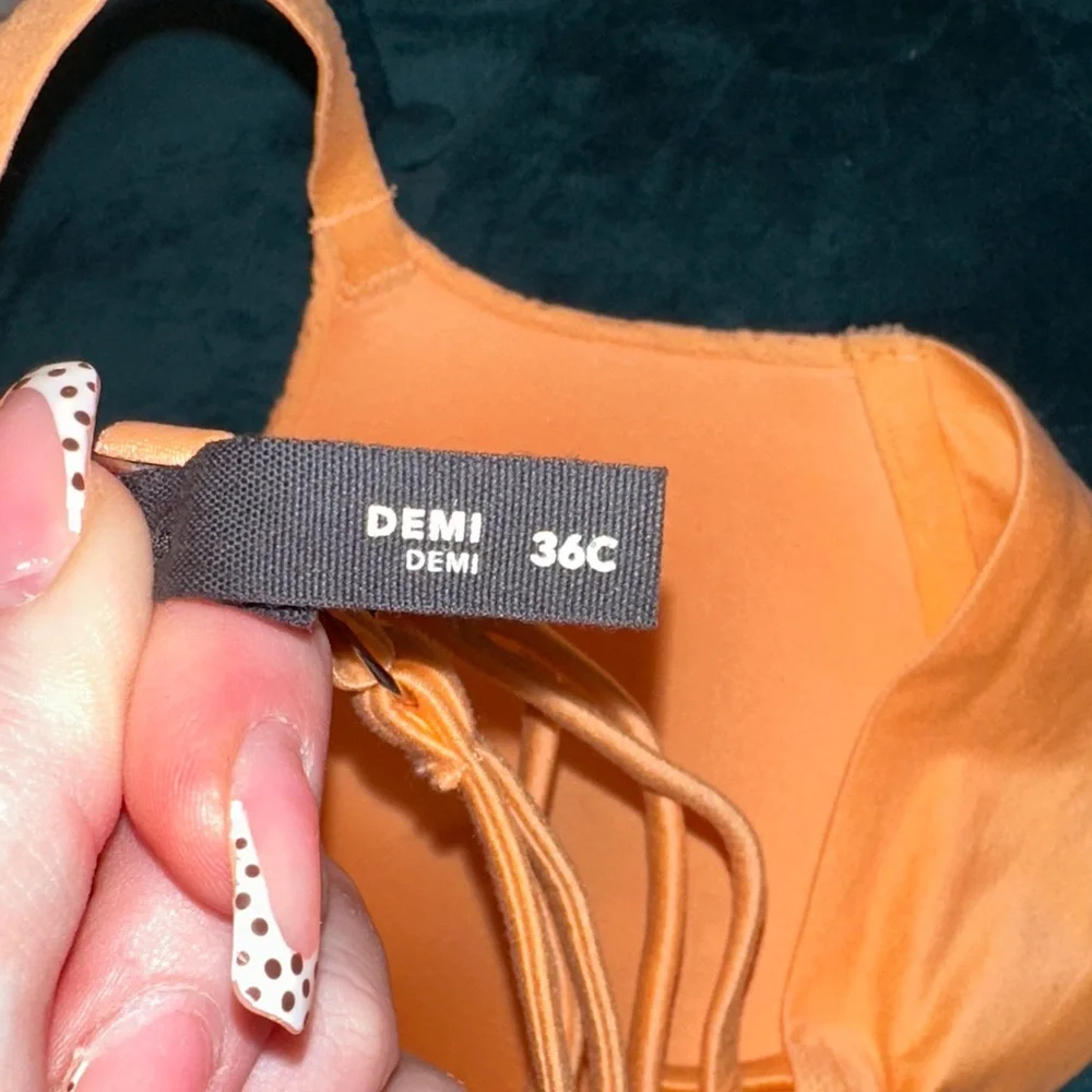 Aerie Vibrant Orange Floral Bra - Picture 4 of 5